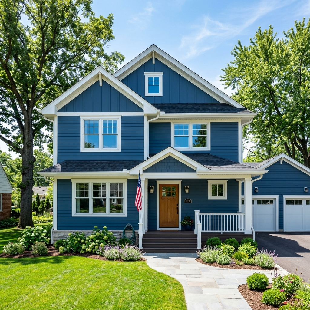 Renovated home exterior